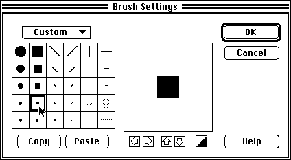 the Brush Settings dialog