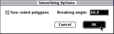 Smoothin Options dialog