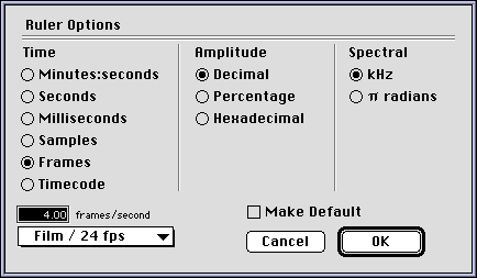 setting ruler options to match animation frame rate