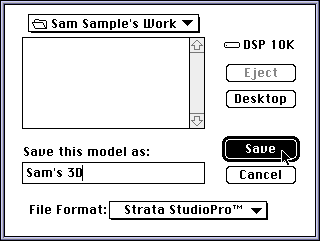 save as StudioPro file