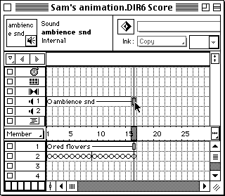 dragging the sound's resize handle in the score